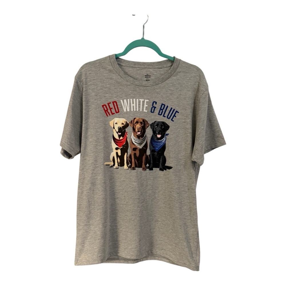 Gray Dog Graphic T-Shirt